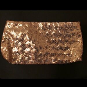 Rose Gold Sequin Clutch Purse
